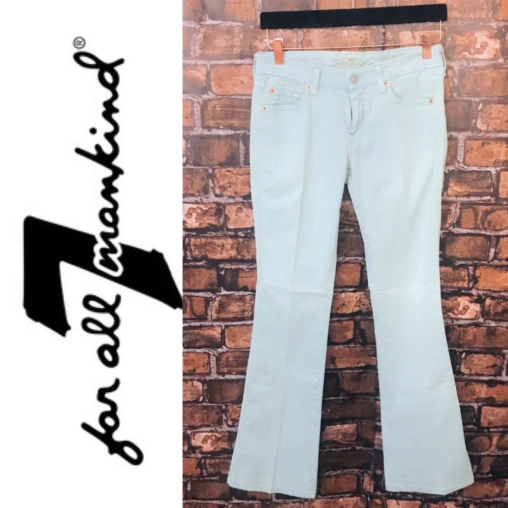 7FAMK A-Pocket Mint Bootcut Pants